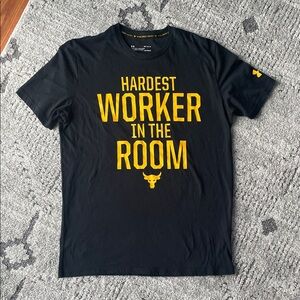 Under Armour Black and Yellow Short Sleeve Tee Sz M